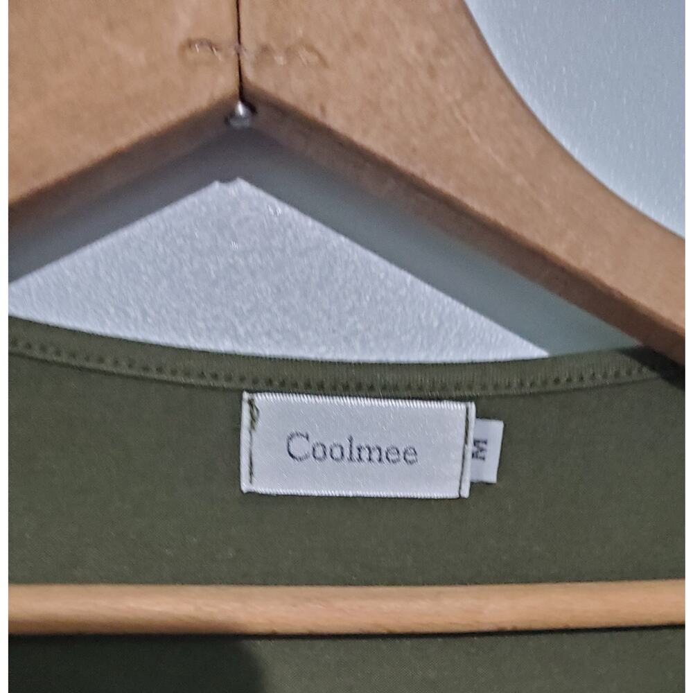 Olive Green Ruched Mini Dress - Picture 4 of 6
